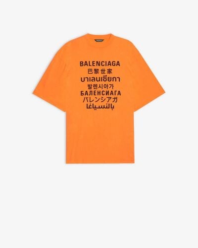 Balenciaga Languages Xl T-shirt - Orange