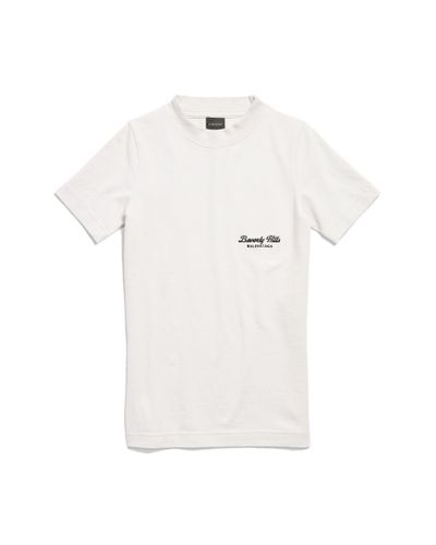 Balenciaga Beverly hills körperbetontes t-shirt - Weiß