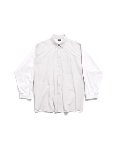 Balenciaga Camisa hybrid 3b sports icon oversize - Blanco