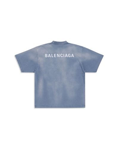 Balenciaga Back T-shirt Medium Fit - Blue
