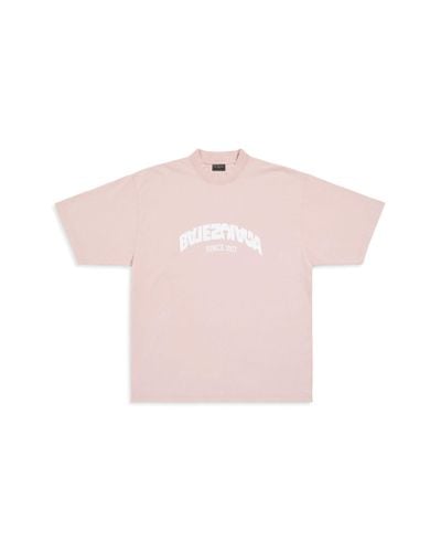 Balenciaga Camiseta back flip medium fit - Rosa