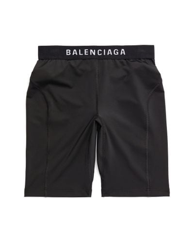 Balenciaga Pantalón corto de ciclista athletic - Negro