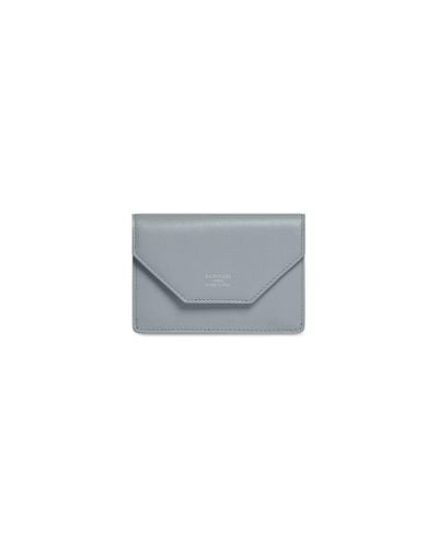 Balenciaga Portafoglio Envelope Mini Blu - Grigio