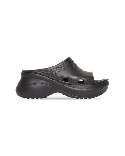 Balenciaga Pool crocs slide-sandale - Schwarz