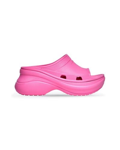 Balenciaga X Crocs Rubber Slides - Pink