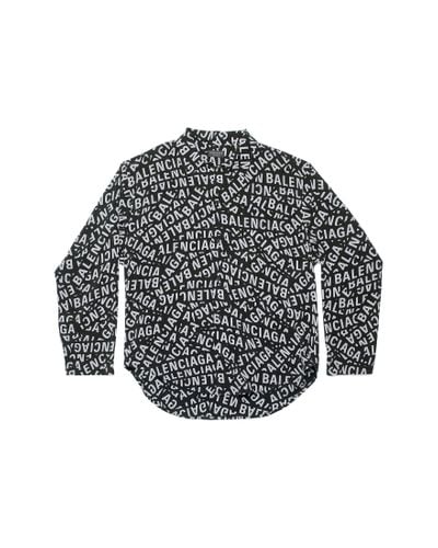 Balenciaga Camisa minimal logo strips medium fit - Negro