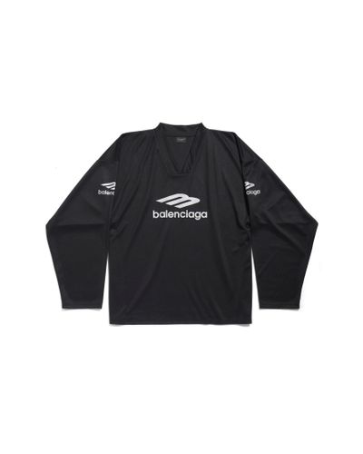 Balenciaga Camiseta de manga larga ski 3b sports icon large fit - Negro