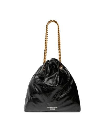 Balenciaga Crush Medium Tote Bag - Black