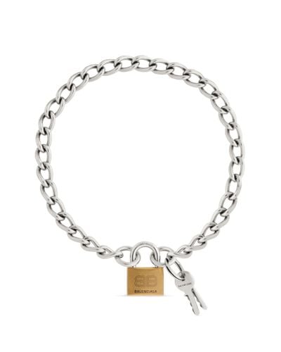 Balenciaga Locker Necklace - Metallic