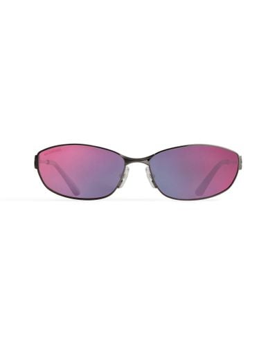 Balenciaga Mercury Oval Sunglasses - Purple