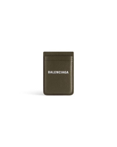 Balenciaga Cash kartenetui mit magnetverschluss - Grün