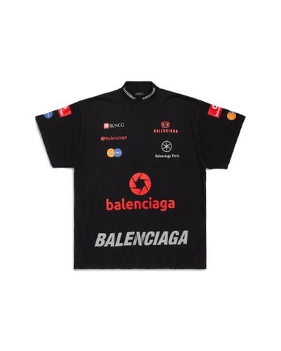 Balenciaga Top league t-shirt oversized - Schwarz