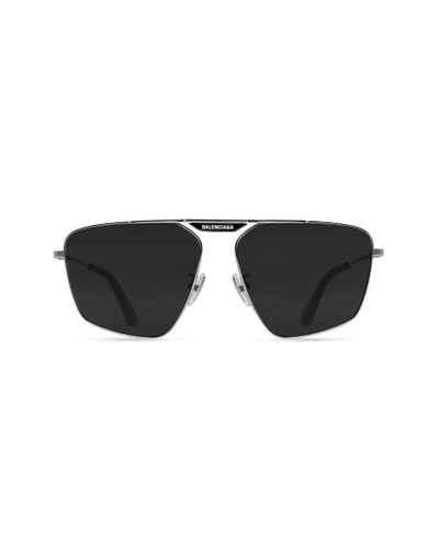Balenciaga Tag 2.0 Navigator Sunglasses - Black