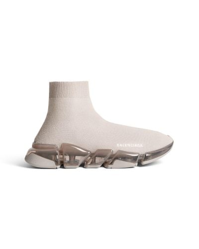 Balenciaga Sneaker speed 2.0 full clear sole in maglia riciclata - Multicolore