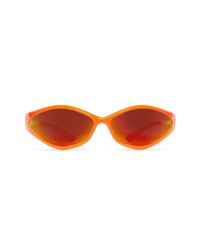 Balenciaga 90s Oval Sunglasses Orange