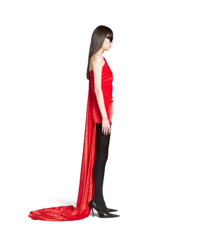 Balenciaga Asymmetric Dress - Red