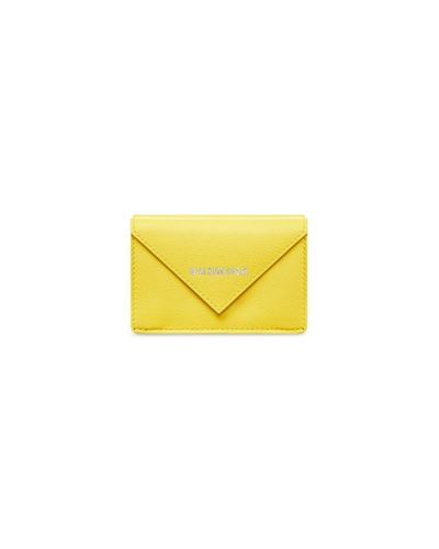 Balenciaga Papier Mini Wallet - Yellow