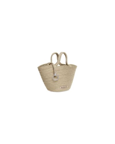 Balenciaga Ibiza Small Basket With Strap - White