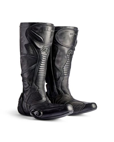 Balenciaga Biker Leather Boots - Black