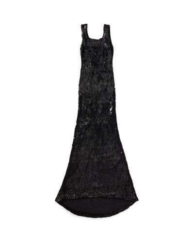 Balenciaga Embroidered Maxi Dress Black