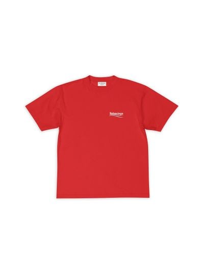 Balenciaga Camiseta political campaign large fit - Rojo