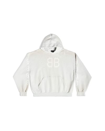 Balenciaga Crypto hoodie medium fit - Weiß