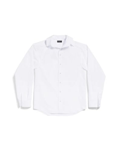 Balenciaga Camisa kick collar large fit - Blanco