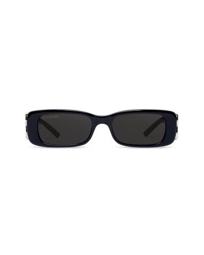 Balenciaga Dynasty Rectangle Sunglasses - Black