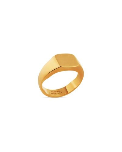 Balenciaga Maxi Signet Ring - Metallic