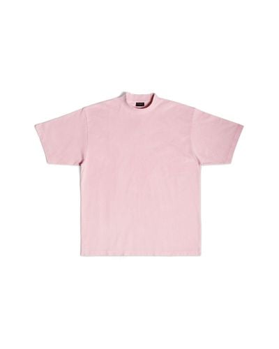 Balenciaga Bb paris strass t-shirt medium fit - Pink