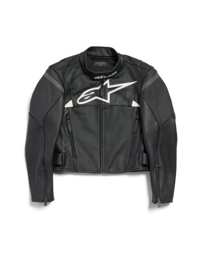 Balenciaga Upcycled Racer Jacket - Black
