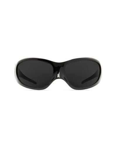 Balenciaga Skin Xxl Cat Sunglasses - Black