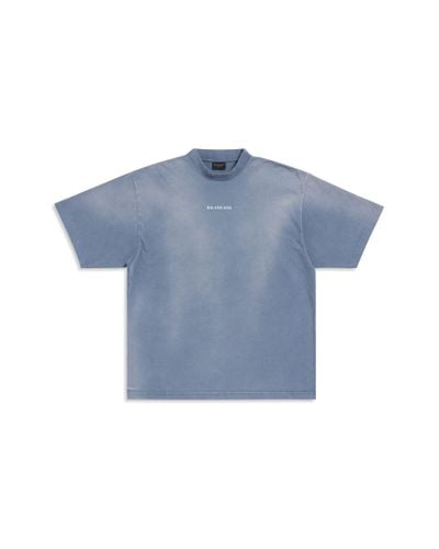 Balenciaga Back t-shirt medium fit - Blau