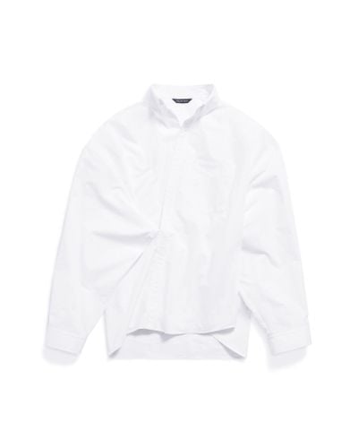 Balenciaga Camisa wrap large fit - Blanco