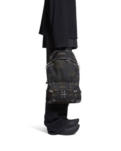 Balenciaga Explorer Backpack With Piercings - Black