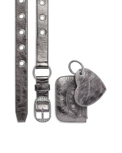 Balenciaga Cintura le cagole con charm metallizzata e strass - Metallizzato