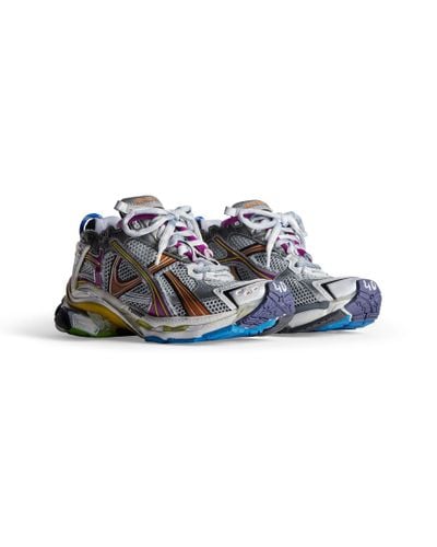 Balenciaga Runner Mesh And Faux-leather Low-top Sneakers - Multicolour