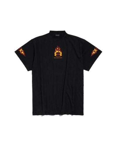Balenciaga Camiseta burning unity oversize - Negro