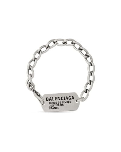 Balenciaga Tags Bracelet - Metallic