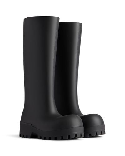 Balenciaga Bulldozer Rubber Knee-high Boots - Black