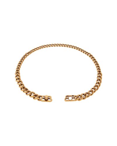 Balenciaga Monaco Chain Necklace - Metallic