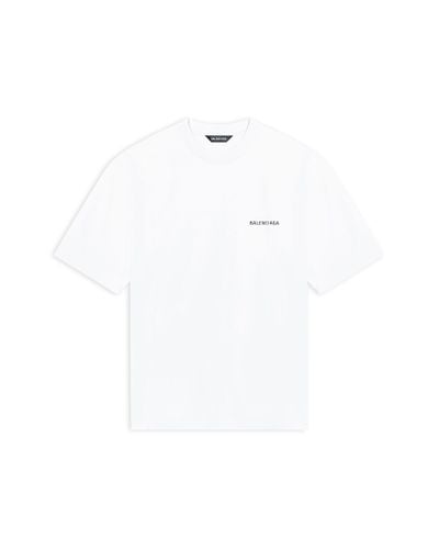 Balenciaga Logo t-shirt medium fit - Weiß