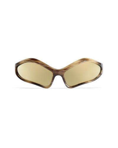 Balenciaga Fennec Oval Sunglasses - Metallic