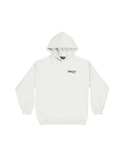 Balenciaga Political campaign medium fit hoodie - Weiß