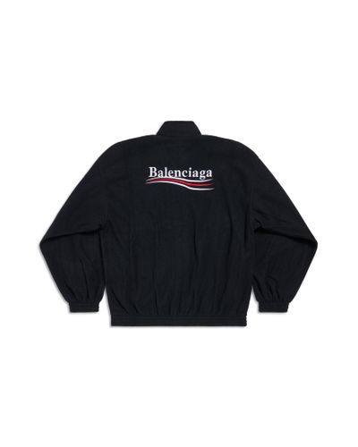 Balenciaga Political Campaign Zip-up Jacket - Black