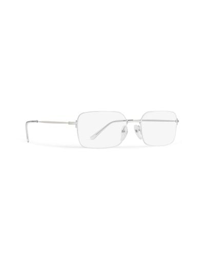 Balenciaga Invisible Rectangle Sunglasses - White
