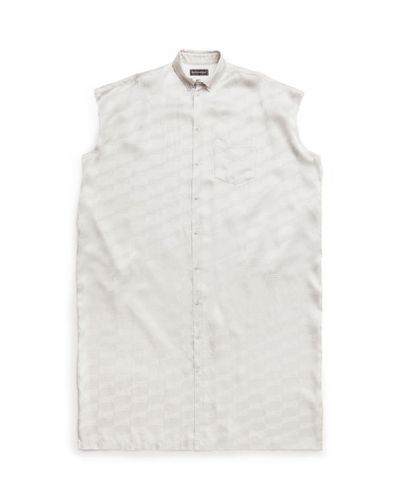 Balenciaga Bb Monogram Rawcut Dress - White