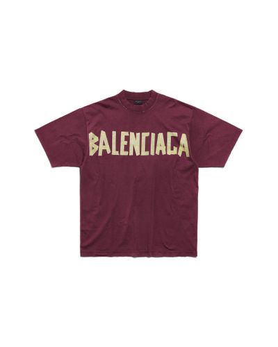 Balenciaga Camiseta tape type medium fit - Morado