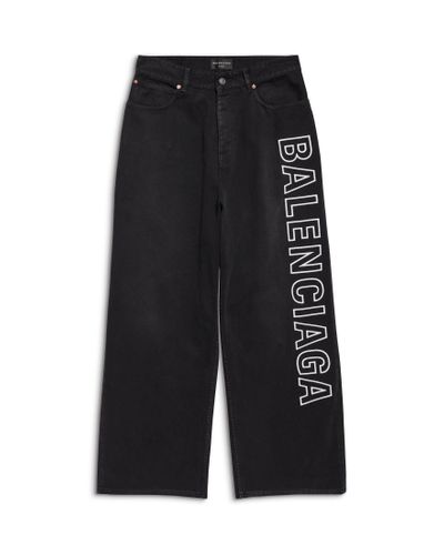 Balenciaga Outline baggy Trousers - Black