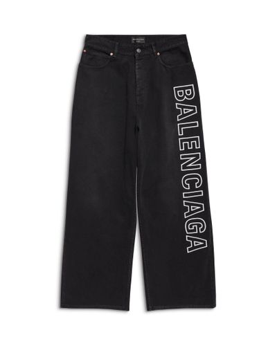 Balenciaga Pantaloni baggy outline - Nero